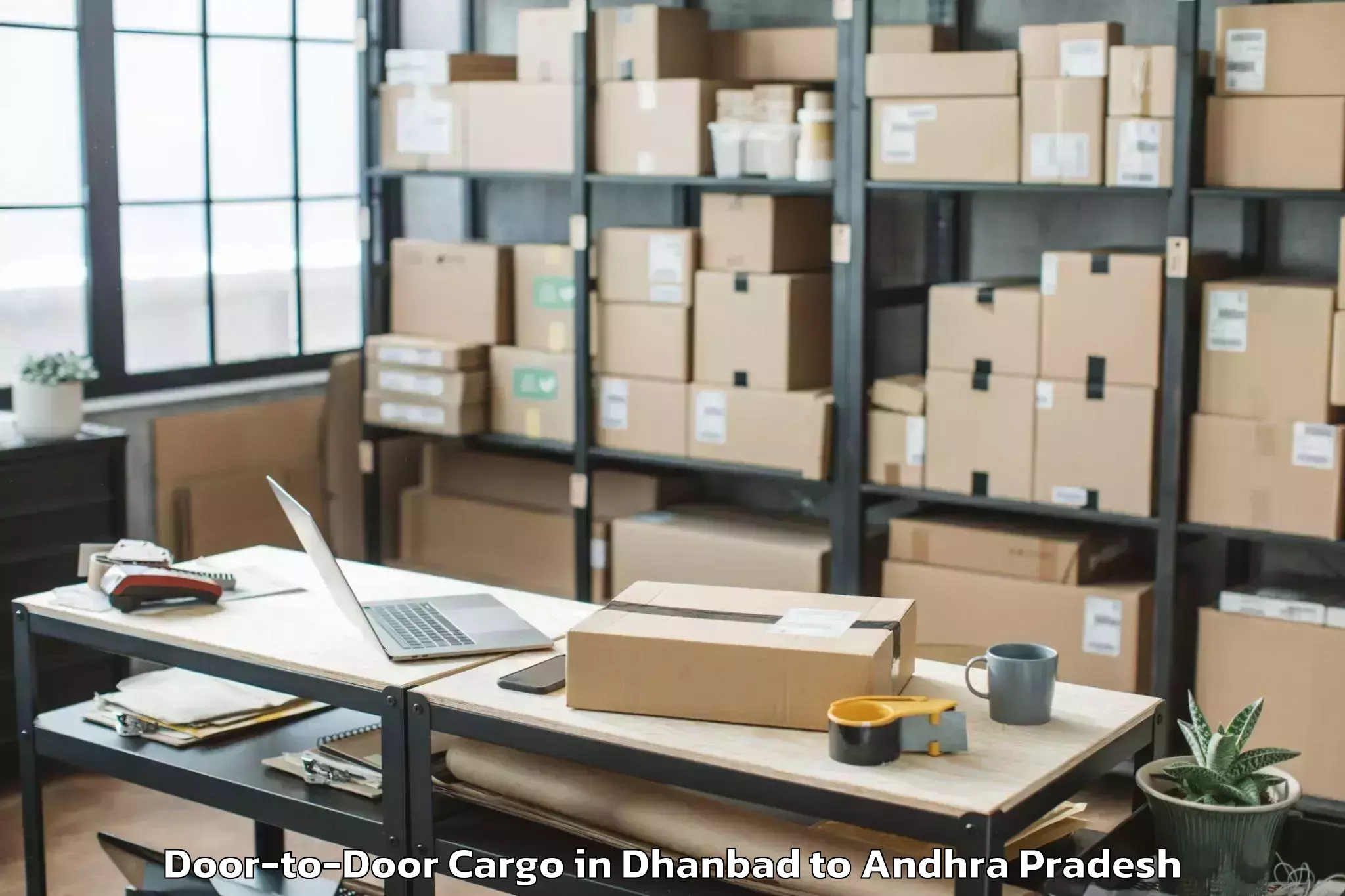 Leading Dhanbad to Pedaparupudi Door To Door Cargo Provider